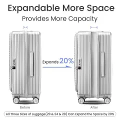 TOBILI Luggage Sets 3 Piece(20/24/28), Expandable Carry On Luggage ,Hard Shell and Lightweight Suitcase with Front Pocket and Spinner Wheels