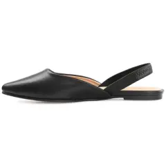 Journee Collection Womens Mallorca Pull On Almond Toe Sling-Back Flats