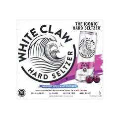 White Claw Black Cherry Hard Seltzer - 6pk/12 fl oz Slim Cans