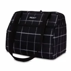 Packit Freezable Hampton Lunch Bag - Black Grid
