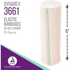 Dynarex 3661 Elastic Bandage with Self-Closure 6 in. x 5yds (Box of 10)