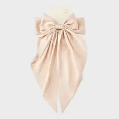 Texture Double Bow Hair Barrette - A New Day&trade; Cream