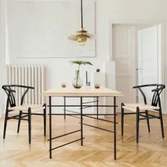 Yaheetech Set of 2 Weave Arm Chairs Dining Chair