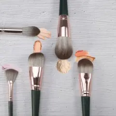 Unique Bargains Foundation Powder Concealers Eye Shadows Makeup Brushes 14 Pcs