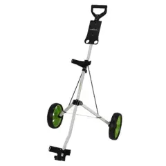 Caddymatic Golf i-Trac 2 Wheel Folding Golf Cart White/Green