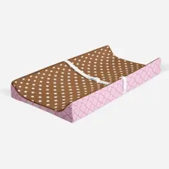 Bacati - Butterflies pink/chocolate Changing Pad Cover