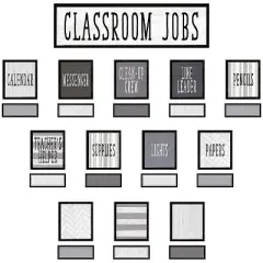 Teacher Created Resources Modern Farmhouse Classroom Jobs Mini Bulletin Board Set 49 Piece Set
