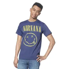 Men's Nirvana Short Sleeve Graphic T-Shirt - Denim Heather