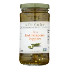 Jeff's Garden Sliced Hot Jalapeno Peppers - Case of 6/12 fz