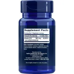 Vitamin B12 Methylcobalamin 500mcg by Life Extension  -  100 Vegetarian Lozenge