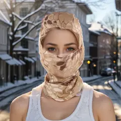 Unique Bargains Quick-drying Ice Silk Snake Pattern Balaclava Face Mask 1 Pc