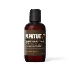 Papatui Men's Paraben-Free and Sulfate-Free 2-in-1 Shampoo + Conditioner - Sandalwood Suede - Trial and Travel Size - 3 fl oz