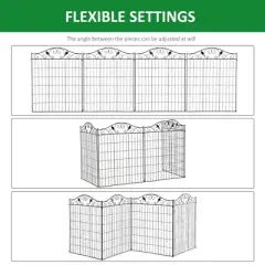 Syemin Patio Decorative Screens, Elegant Vine Pattern Yard Fencing, Pet-Safe Decorative Fence for Yard, Patio, Black, 143.75"*0.25"*44"
