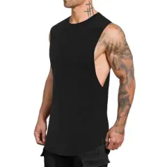 3 Pack Mens Muscle Tank Tops Quick Dry Sleeveless Cut Off Shirts Bodybuilding Gym Workout Shirt