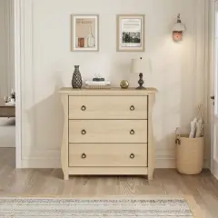 Garvee 3 Dresser for Bedroom, 29.3" Tall Drawer Dresser with Storage Freestanding, Wooden Closet Storage Chest for Living Room