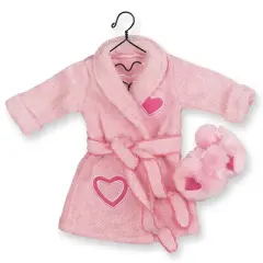 Sophia&rsquo;s Terrycloth Robe & Slippers for 18&rdquo; Dolls, Pink