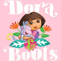 Girl's Dora the Explorer Hugging Dora and Boots T-Shirt
