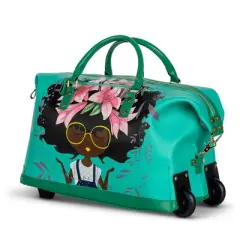 Pardon My Fro | Lily Jade Roller Bag, TEAL