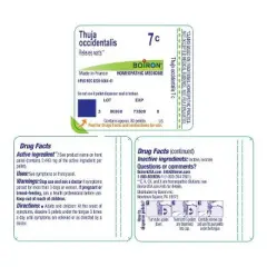 Thuja Occidentalis 7C by Boiron Homeopathic Single Medicine For First Aid  -  80 Pellet