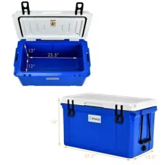 STAKOL 58 Quart Portable Cooler Ice Chest Leak-Proof 80 Cans Ice Box for Camping