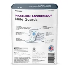 McKesson Male Guards for Men, Maximum Absorbency - Incontinence Pads - 12-Hour Protection, Odor Control