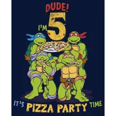 Boy's Teenage Mutant Ninja Turtles 5th Birthday Pizza Party T-Shirt