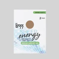 L'eggs Sheer Energy Women's 2pk Pantyhose 
