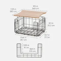 IRIS USA Wire Basket for Pantry Organizers and Storage, 2 Pack, Potato and Onion Storage