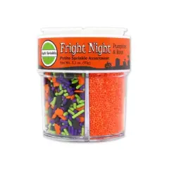Mystic Sprinkles Fright Night Pumpkins & Bats Petite Sprinkle Assortment 3.2oz