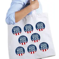 Big Dot of Happiness Thank You Veterans - 3 inch Support Our Troops Badge - Pinback Buttons - Set of 8