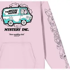 Scooby Doo Mystery Inc Local Ad Long Sleeve Cradle Pink Men's Hooded Sweatshirt