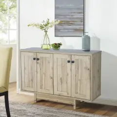 FC Design 47"W Sideboard Storage Cabinet, Dining Server Cupboard Buffet Table with Two Storage Cabinets