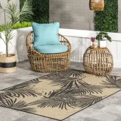 nuLOOM Kasia Areca Palm Indoor/Outdoor Patio Area Rug