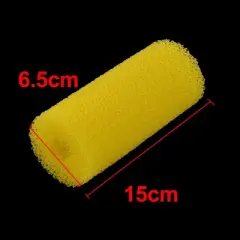 Unique Bargains Aquarium Fish Tank Cylinder Shaped  Filter Reusable Sponge Yellow
