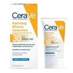 CeraVe Hydrating Mineral Tinted Face Sunscreen Lotion - SPF 30 - 1.7 fl oz