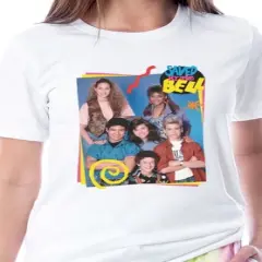 Saved By The Bell Womens' Character Bayside TV Show Sleep Pajama Set Multicolored