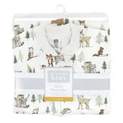 Hudson Baby Infant Boy Premium Quilted Sleeveless Sleeping Bag and Wearable Blanket, Forest Animals