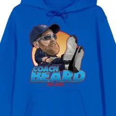 Ted Lasso Coach Beard Character Men's Royal Blue Graphic Hoodie