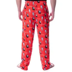 Marvel Studios Men's Wandavision Vintage Vision And Wanda Sleep Pajama Pants Red
