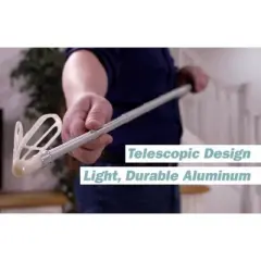 Jokari 3 Foot Telescoping Rod with Grabber to Easily Reach High Ceiling Fan Chains and Change Airflow Direction Effortlessly. No Ladder Needed.