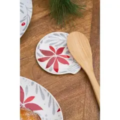 C&F Home Poinsettia Christmas Spoon Rest