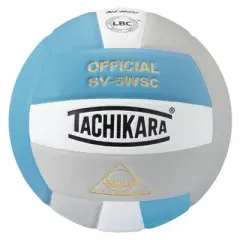 Tachikara Indoor Sensi Tec Composite Competition Volleyball - Powder Blue/White/Silver