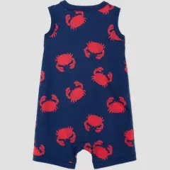 Carter's Just One You&reg; Baby Boys' Crab Romper - Navy Blue/Red