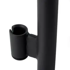 JumpSport Handle Bar Accessory for 44 Inch Arched Leg Fitness Trampolines with 6 Adjustable Height Settings and Soft Flush Fit, Black