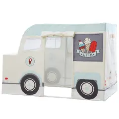 Wonder&Wise Indoor 59 x 32 x 40 Inch Childrens Kids Cotton Fabric Ice Cream Truck Pretend Play House Tent for Toddlers Ages 3 Years Old and Older
