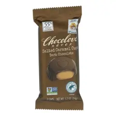 Chocolove Salted Caramel Cups Dark Chocolate - Case of 10/1.2 oz