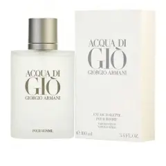 Acqua Di Gio By Giorgio Armani Men Freesia, Cyclamen, Hiacynth, Peach, Calone, Rosemary Edt Spray 3.4 Oz