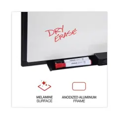 Universal Design Series Deluxe Dry Erase Board, 24 x 18, White Surface, Black Anodized Aluminum Frame