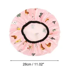 Unique Bargains Women's Butterfly Bath Cap Pink 1 Pc