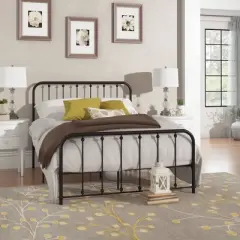 Henslowe Beaded Headboard Metal Bed - Inspire Q